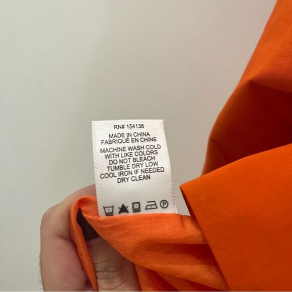 NEW Staud Mini Dress Orange Wells Fit and Flare Sleeveless size 2 - Picture 5 of 13